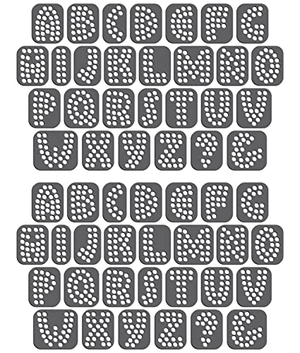 Rhinestone Genie Font-Hopper 1" Magnetic Rhinestone Template, Black