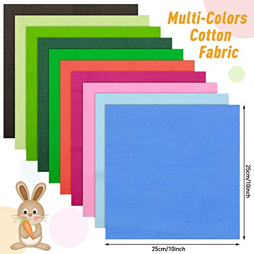 Macarrie 40 Piece Solid Color Fabric Fat Quarters Fabric Bundles 10 x 10 Inch Multi-Color Fabric Squares Quilting Fabric Patchwork Sewing Craft Precut Fabric Scrap for DIY Sewing Craft (Classic Color)