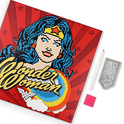 Wonder Woman Dots Box Diamond Painting Art Kit Round Drill Picture Art Craft Home Ready to Hang Wall Decor 11”x11”x1”
