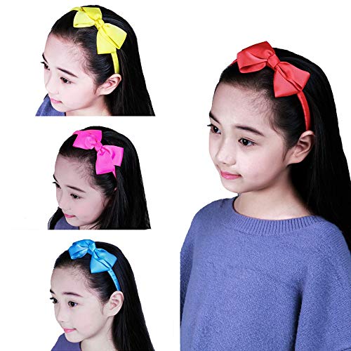 7Rainbows Fashion Cute Black Bow Headband for Girls Toddlers.