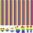 8 Sheets 12 x 10 Inch Heat Transfer Vinyl HTV Vinyls for T Shirts Craft DIY, Iron on Vinyl for St Patrick's Rainbow Pride Mexican Fiesta USA Flag (Rainbow Style)