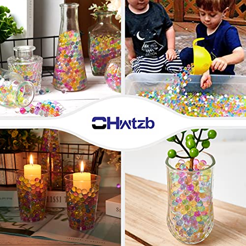 OHwtzb Water Beads Rainbow Mix (25,000 Beads Uniform Size) Jelly Water Gel Beads Growing Beads for Kids Sensory Toys ,Splatter Ball Gun ,Plants Vase Filler and Home Decor