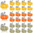 27 Pieces Thanksgiving Pumpkin Charms Autumn Pumpkin Pendant 3D Pumpkin Alloy Charms Jewelry DIY Making Accessory for Earring Bracelet Necklace (Yellow, Khaki, Orange Pumpkin with White Topper)