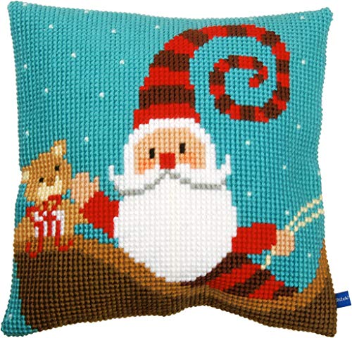 Vervaco Funny Santa Pillow Cover Needlepoint Kit