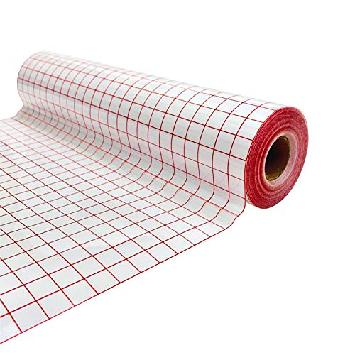 Frisco Craft -12 x 50 FT Clear Vinyl Transfer Tape w/Alignment Grid Application Tape for Adhesive Vinyl- Medium Tack Vinyl Transfer Tape Compatible with Silhouette Cameo, Cricut