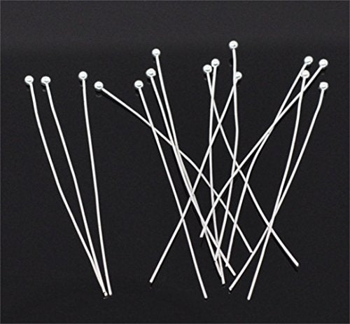 Bingcute 500Pcs Silver Plated Ball Head Pins Findings Jewelry Making 1.5-Inch/35mm