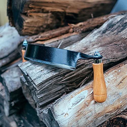 Felled Draw Shave Knife – 8in Curved Draw Knife Curved Draw Shave Tool Woodworking Debarking Hand Tool