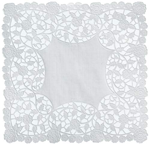 Hygloss Products Doilies Specialty 8" White Square