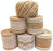 OZXCHIXU 5Pcs Burlap Ribbon Lace Roll with 30 Feet Jute Twine,Burlap Ribbon for Wedding Decorations DIY Handmade Crafts (2.2 yards for each roll)