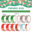 12 Rolls Christmas Holiday Washi Tape 15 mm Wide Winter Washi Masking Tape Snowflakes Christmas Tree Stripe Tape Decorative Self-Adhesive Tape for DIY Crafts Scrapbooking Present Wrapping Party Favors