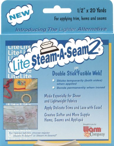 Warm Company Lite Steam-A-Seam 2 Double Stick Fusible Web: 1/2x20 Yds