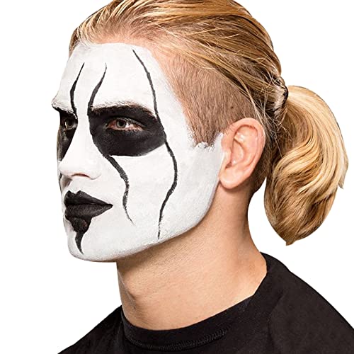 MEICOLY Black Face Paint Clown White Makeup,Classic Pro Oil Based Face Paint,Body  Paint for Adults, SFX Joker Zombie Vampire Skull Skeleton Cosplay Halloween  Makeup with 4 Sponges,100g/3.53 oz Black White Face Paint