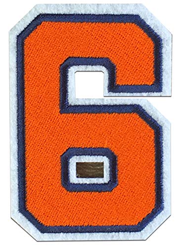 Iron On Patches - Orange 6(1pcs) Iron on Patches Appliques Decorative Repair Patches for Clothes Approx. 3.15 x 2.41 inches A-69 Orange, 6 or 9