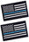 Tactical Patches of USA US American Flag Law Enforcement Thin Blue Line, with Hook and Loop for Backpacks Caps Hats Jackets Pants, Military Army Uniform Emblems, Size 3x2 Inches, Pack of 2