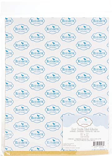 Elizabeth Craft Designs Clear Double-Sided Adhesive, 8.5 by 11-Inch, 5-Pack