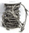 Dark Metallic Silver Fake Barbed Wire, 3 Strands 1.8 mm Real Leather Cord Braid, 10 Meter (32.8 ft) Spool by Greek Crafts