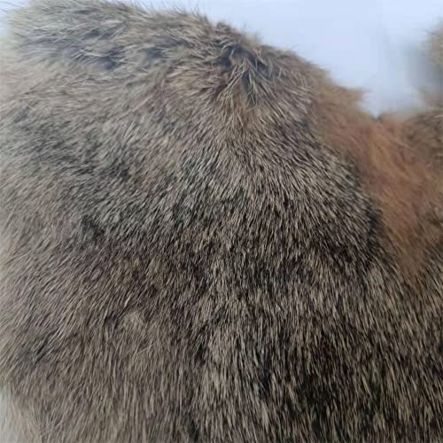 4pcs Assorted Bulk Craft Grade Natural Rabbit Skins Real Quality Rabbit Pelts Perfect for Decoration, Cat/Dog Toys, Sewing, or Crafting Fur Hide 10" by 14"