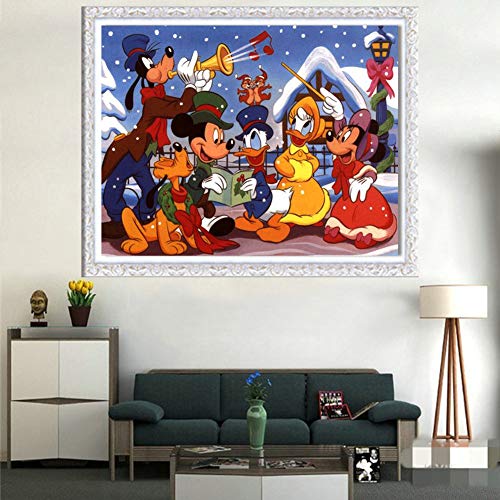 DIY 5D Diamond Painting by Numbers Kits for Adults,16"X12" DonaDuck Snowfield Paradise DIY Paintings Crystal Rhinestone Diamond Embroidery Full Drill Cross Stitch Kit Arts Craft for Decor,Christmas