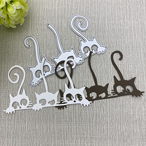 Cats Head Metal Cutting Dies for Scrapbooking and Card Making Birthday Christmas Halloween Craft Die Cuts (Cat C)
