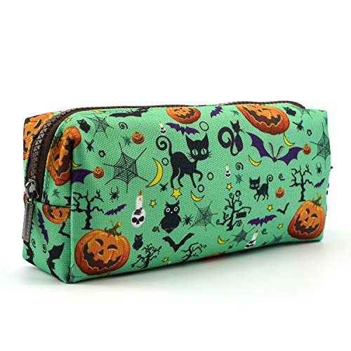LParkin Halloween Canvas Pencil Case Pen Bag Pouch Stationary Case Makeup Cosmetic Bag