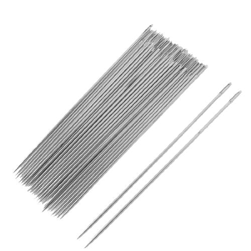 uxcell Metal Sewing Needles Stitching Needles Hand Sewing Needles 3.5 Inch Long 40 Pcs Silver Tone