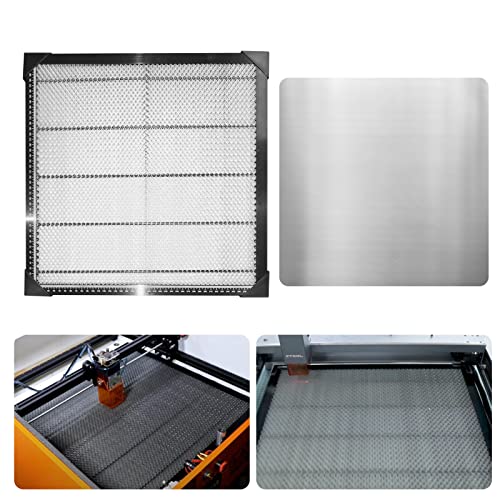 KCRET Honeycomb Laser Bed, 17.7 x 17 x 0.8 inch Honeycomb Working Table for Laser Engraver Cutting Machine, for Smooth Edge Cutting and Table-Protecting