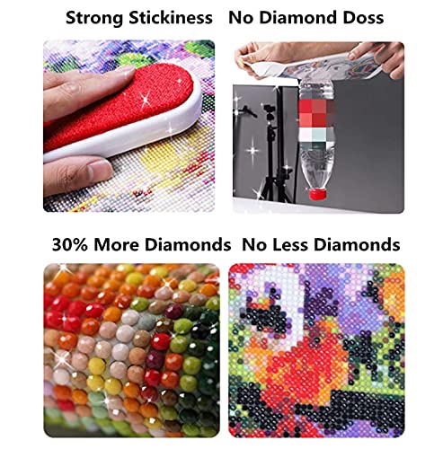 CWEIDP 5D Diamond Painting Kits for Adults,DIY Lion King Diamond Art Painting by Number Kits Round Full Drill Diamond Embroidery Cross Stitch Kits for Home Wall Arts Craft 12×16 Inches