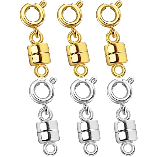 Kcctoo Necklace Clasps and Closures - 14k Gold and Silver Plated Bracelet Connectors for Necklaces Chain
