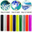 GOMONCY 3D Puff Vinyl Heat Transfer 12 inch x 10 -5 Sheets HTV Bundle Assorted Colors for Press T-Shirt Clothes Bag Pillow Hoodie DIY Textile Fabric (5Pcs Color A) (Yang-04)