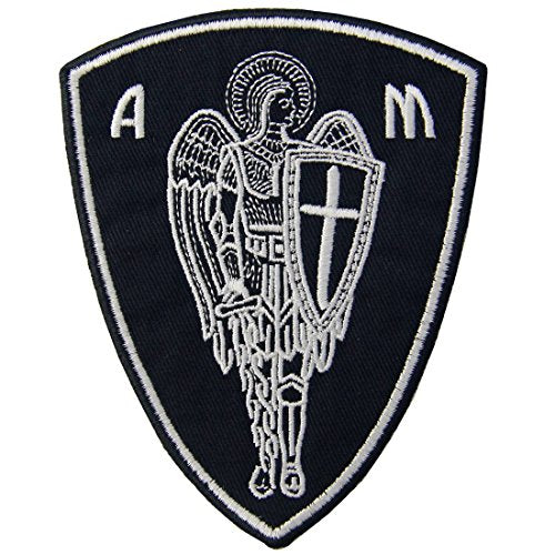 Saint Christian Archangel St.Michael Protection Cross Shield Patch Embroidered Applique Iron On Sew On Emblem