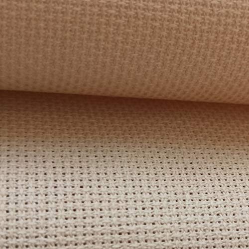 KCS 59"x one Yard 18 Ct Counted Cotton Aida Cloth Cross Stitch Fabric (Khaki)