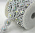 AEAOA 5 Yards 4/5" Silver Oval Shaped Pearl Crystal AB Rhinestone Chain Sew On Trims Wedding Dress Decoration (LZ142)