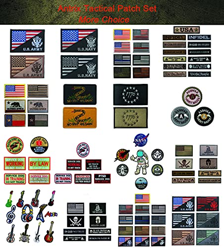 Antrix 2 Pack Brazil Flag Tactical Patch | Full Embroidered Color | Hook and Loop Fastener Brazilian Applique Emblem | Used for Caps,Jacket,Backpacks,Vest,Coat,Work Uniform, Team Clothing