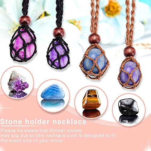 4 Pieces Crystal Necklace Holder Fish Netted Cord Cage Empty Quartz Stone Holder 40 Pieces Gold Silver Necklace Cage Spiral Bead Cages Pendants for Jewelry Making DIY Crafting Finding