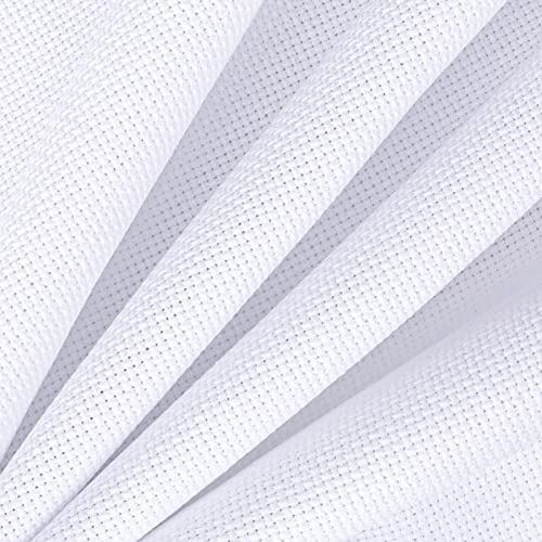 Caydo 16 Count Aida Cloth Big Size Classic Reserve White Cross Stitch Fabric 39x59 Inch