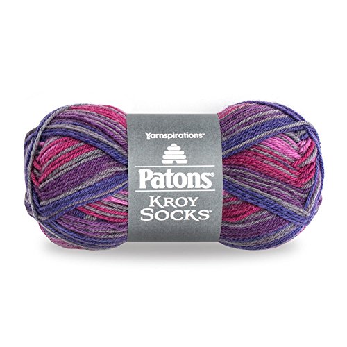 Patons Kroy Socks Yarn - (1) Gauge - 1.75 oz - Purple Haze - For Crochet, Knitting & Crafting