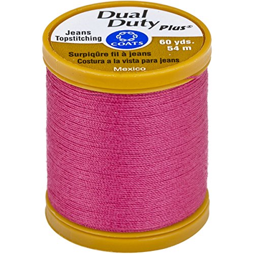 Coats S977-1840 Dual Duty Plus Jean & Topstitching Thread, Hot Pink