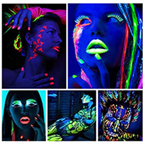 Glow in The Dark Powder 12 Colors Epoxy Resin Dye Luminous Pigment Powder Safe Long Lasting for Fine Art, DIY Nail Art, Epoxy Resin Colorant, Acrylic Paint, DIY Crafts and Theme Party, 0.7oz Each