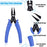 Split Ring Pliers for Jewelry Making, Evatage 2Pcs Jump Ring Opening Pliers for Opening Split Ring or Key Chain, Opener Tools for Jewelry Beading Repair Making Supplies