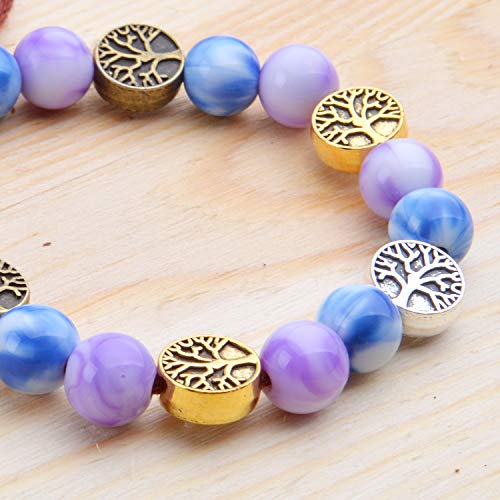 60pcs Antique Tree of Life Beads Mixed Loose Spacer Beads Metal Jewelry Findings for Making Necklace Bracelet Craft,3 Colors