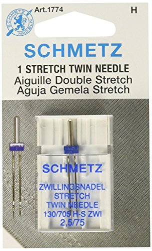 Schmetz 1774 Twin Stretch Machine Needle Size 2.5/75 1ct (2 Pack)