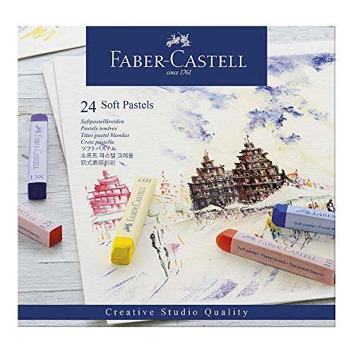 Faber-Castell 128324 Goldfaber Studio Soft Pastel Chalks Pack of 24 Assorted Colours