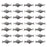 Honbay 50PCS Alloy Double Sided Fish Charms Pendant for DIY Bracelets Necklace Jewelry Making Craft (20mmx9mm, Antique Silver)