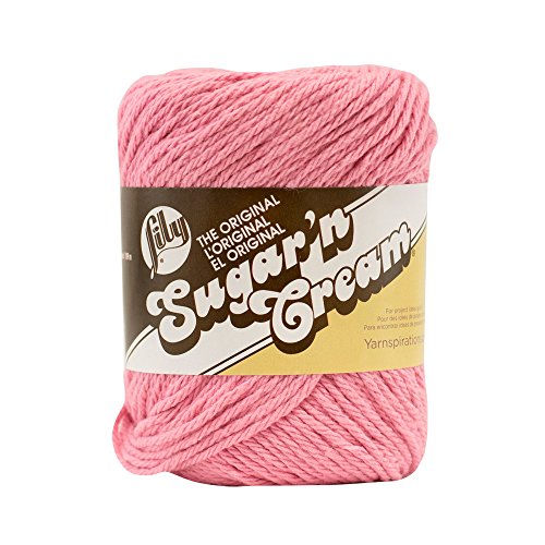 Lily Sugar 'N Cream The Original Solid Yarn - Medium Gauge 100% Cotton - 2.5 oz - Rose Pink - Machine Wash & Dry