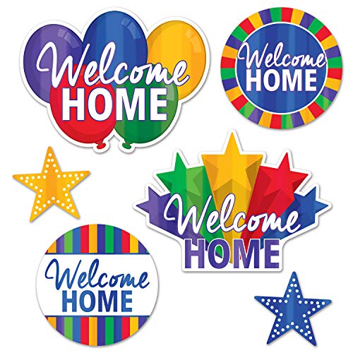 Beistle Welcome Home Foil Cutouts - 6 Pcs