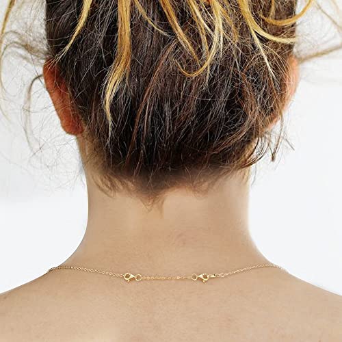 Necklace Extenders 14K Gold Plated Solid Brass Chain Extension Extenders for Necklace Bracelet Anklet（1 2 3 inch）