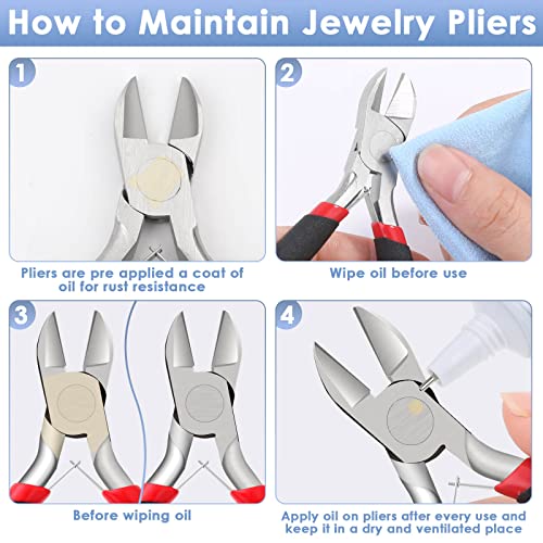 Wire Cutters, Small Side Cutters for Crafts, Flush Cutting Pliers for Jewelry Making, Floral Wire Cutters for Artificial Flowers, Zip Tie Cutters for Cable Tie, Wire Cutting Tool for Guitar Strings