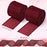 2 Rolls Burgundy Burlap Ribbon Wine Red Wired Edge Ribbon Burgundy Wired Ribbon for Wreaths Solid Maroon Ribbon Fabric Ribbon for Wrapping Bow Wreath Craft Home Wedding Decoration, 10 Yards (2.5 Inch)