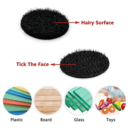 Vkey 1000pcs (500 Pair Sets) 20mm Diameter Sticky Back Coins Self Adhesive dots Tapes Black-Delivery by FBA