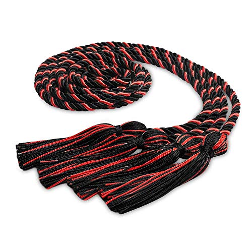 Endea Graduation Double Honor Cord Two-Color (Black/Red)